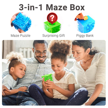 Ikeelo Money Maze Puzzle Box (2 Pack) For Kids And Teens, Make Cash Gift Giving More Fun