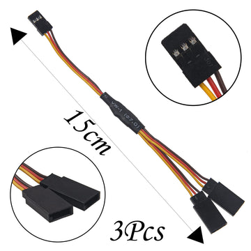 18Pcs 3-Pin JR Servo Extension Cable,1 JR Male to 2/3 Female JR Y Harness Servo Cable & 3.93'' 5.9'' 11.8'' JR Extension Wire fo