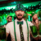 Zhanmai St. Patricks Day Hat Green Plaid and Bow Green Cowboy Top Hat Mardi Gras Irish Party Accessory Set for Men Women Suppli
