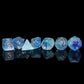 Udixi 7Pcs Polyhedral Dice Set D&D With Glitter And Cyan Swirls Dnd Dice For Dungeons And Dragons Role Playing Games (Purple Cya