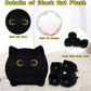 Lsydcarm Black Cat Plush, Black Cat Stuffed Animals Cat Plushie Toy, Mommy Cat With 4 Baby Kittens Kawaii Birthday Gifts For Kid