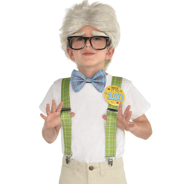 Costumes USA Cozy White Cream Grandpa Polyester Kit for Kids - Pack of 3 - for Little Impersonations & Fun Memories