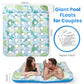 Ocestar Inflatable Pool Float Mat  72  X 60  Giant Pool Floats mature-themed Size with Headrest Lake Float Raft Water Lounger  Oversized Floating for Swimming Pool Tanning Pool for Summer Beach (Blue)