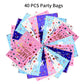 PintreeLand Happy Birthday Party Favor Bags 40 PCS Plastic Goodies Return Gift Bags for Kids Baby Girls & Boys Birthday