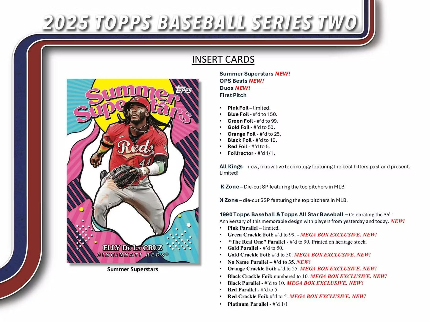 2025 Topps Series 2 Baseball Trading Card Blaster Box (Look for Retail limited availability Holo Base Card Parallels)