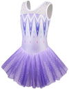 Eqsjiu Gymnastics Leotard With Skirts For Toddler Girls Dance 2T 3T Toddlers Snow Purple Gradient Tulle Dress Sparkly Sparkles 2