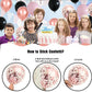 Jobkoo Pink & Black 55Pcs Balloon Set (12Inch) - Rose Gold Confetti, Female Gift, Ideal For Wedding, Birthday, Party Decoration