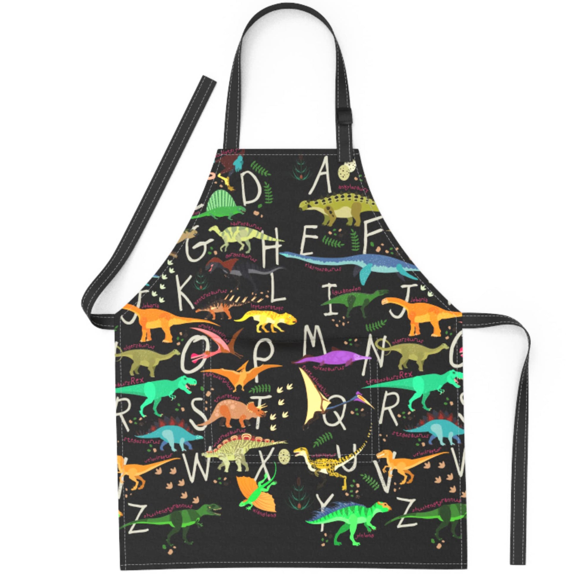 Babyboet Kids Apron For Girls And Boys Apron For Kids Toddler With Pocket For Painting Cooking Baking Art Gardening Craft (Dinos