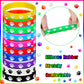 Funtery 100 Pcs Paw Print Rubber Bracelet Silicone Stretch Wristbands Dog Paw Silicone Bracelet Rubber Wristbands Dog Party Favo