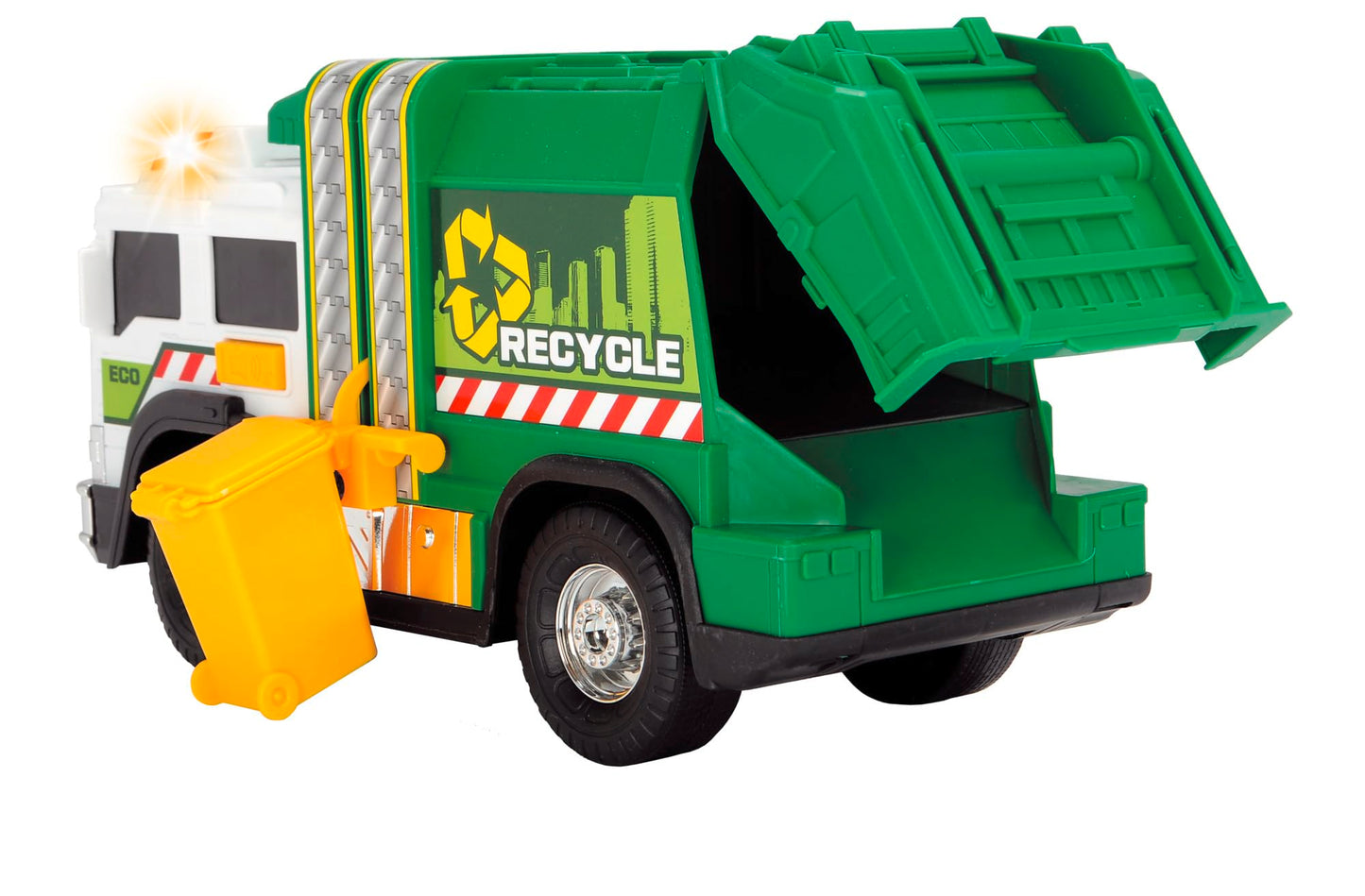 DICKIE TOYS Light & Sound Recycle Truck - One Size, Plastic, Multi-Color, Model 203306006