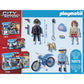 Playmobil Police Bicycle with Thief - Multicolor, Plastic, Model 70573, Size 18.7 x 4.7 x 14.2 cm