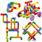Aexoniz Toys Unbreakable Building Blocks Game Toy Set With Wheels Playset For 38 Years Old Kids Boys & Girls,Random Color,75+ P
