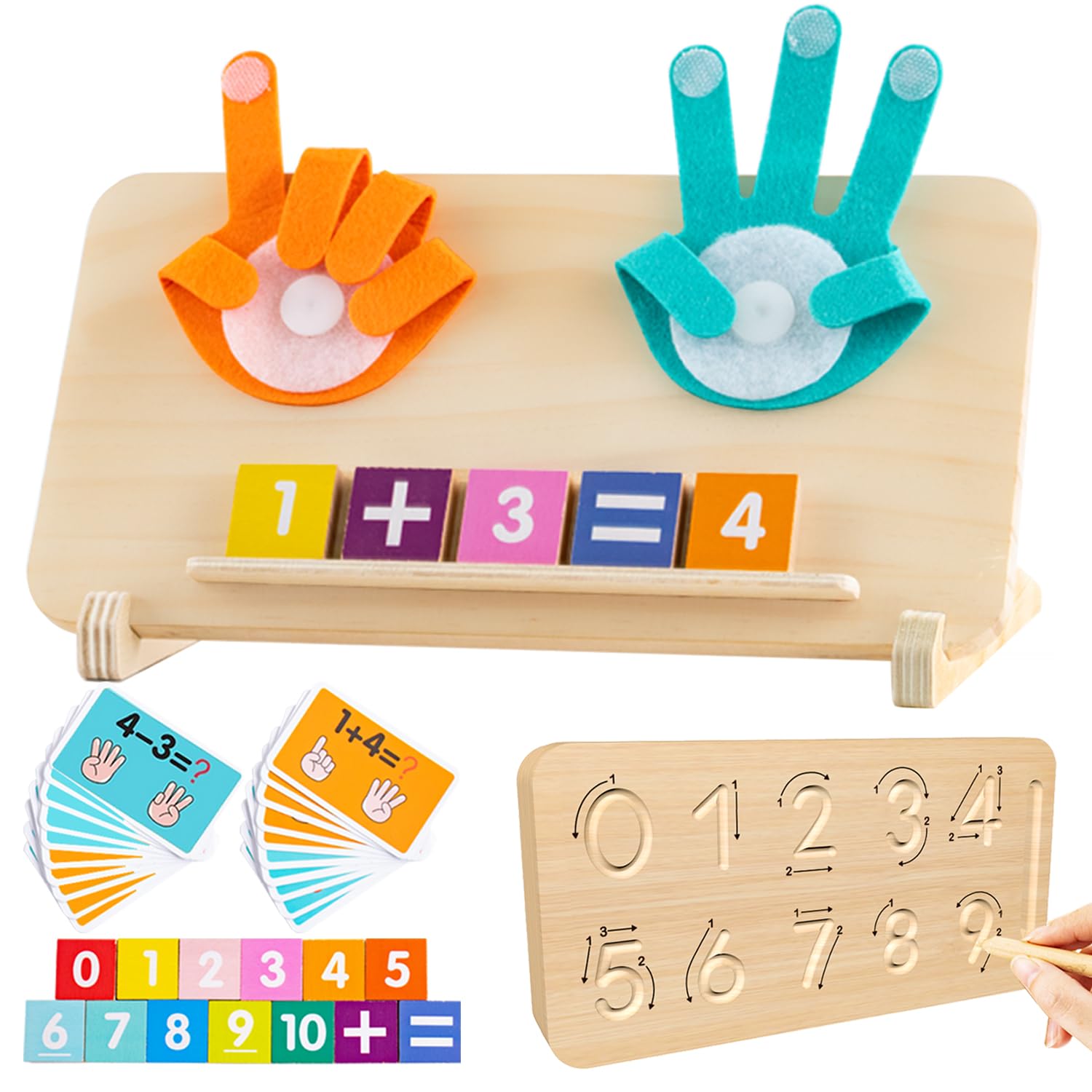 Montessori Toys For 3 4 5 Year Old,Double-Sided Preschool Learning Toys For Toddlers Age 2-4,Educational Math Manipulatives Numb