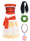 Raaibb Kids Halloween Costume Set For Ocean Princess Costume Girls Kids Princess Dress Up Birthday Party Outfits Dress For Hawai