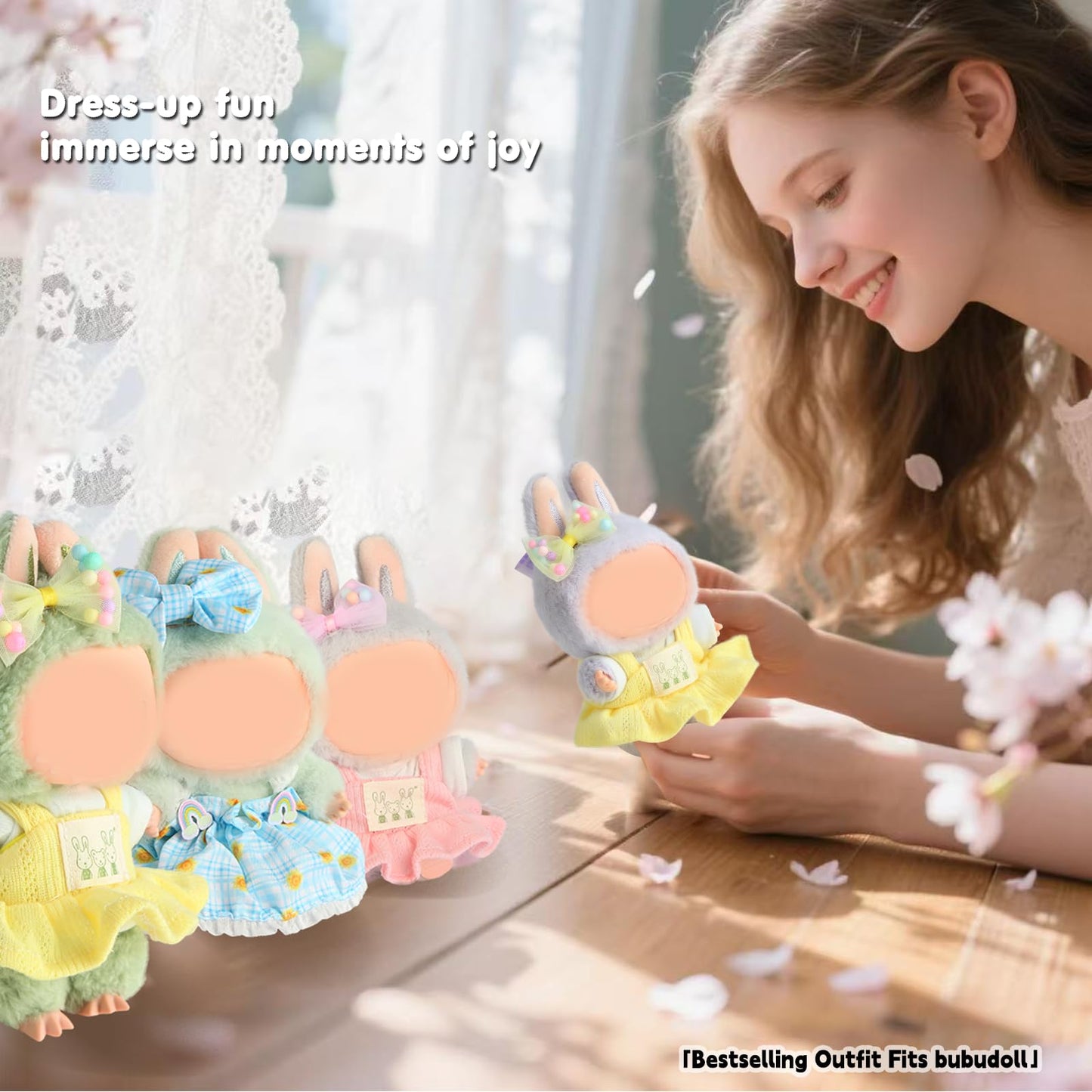 Ciunura 2025NEW Trendy Yellow Dress Clothes for bubudoll  Designed for bubuclothes  Multiple Stylish Outfit Sets for 5.9-6.7in Doll   Optimal for Your15&17cm Dolls Dress up (Yellow Skirt 3pc Set)