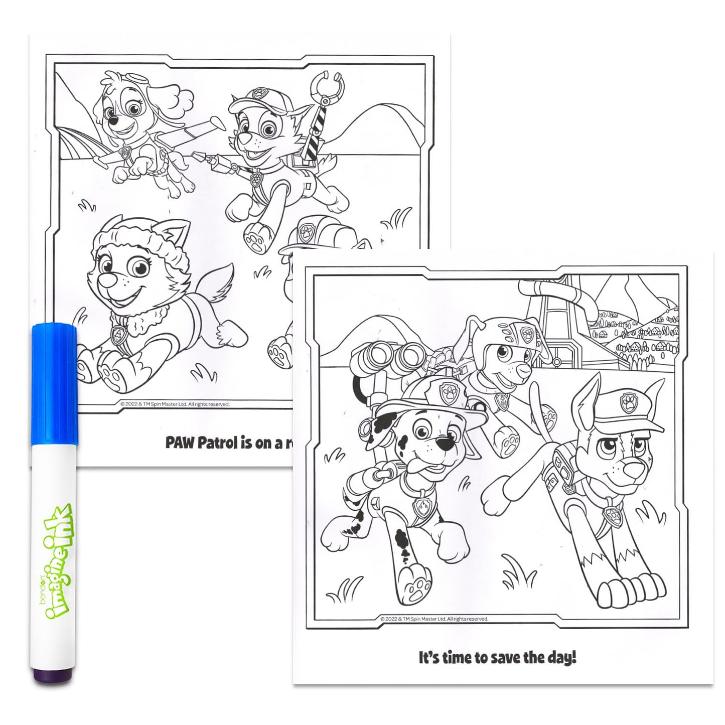 Paw Patrol Imagine Ink Book and Sticker Pack Set | Imagine Ink Book, Sticker Pack and Mess Free Marker | Paw Patrol, The Movie