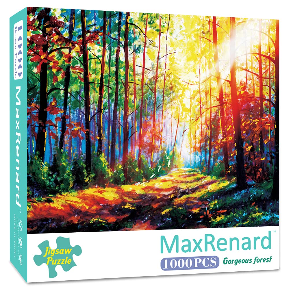 MaxRenard Game Jigsaw Puzzle 1000 Pieces for mature-themed Scenery Gorgeous Forest Challenge Toy Pieces Fit Together Perfectly