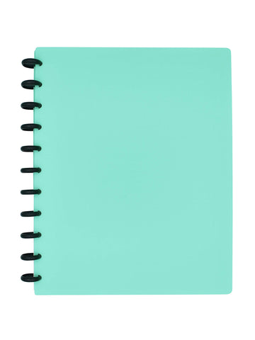 Eleven Discs Discbound Notebook, Letter Size, 1mm Poly Cover, Heavyweight Paper, 40 Margin Ruled Sheets (Mint)