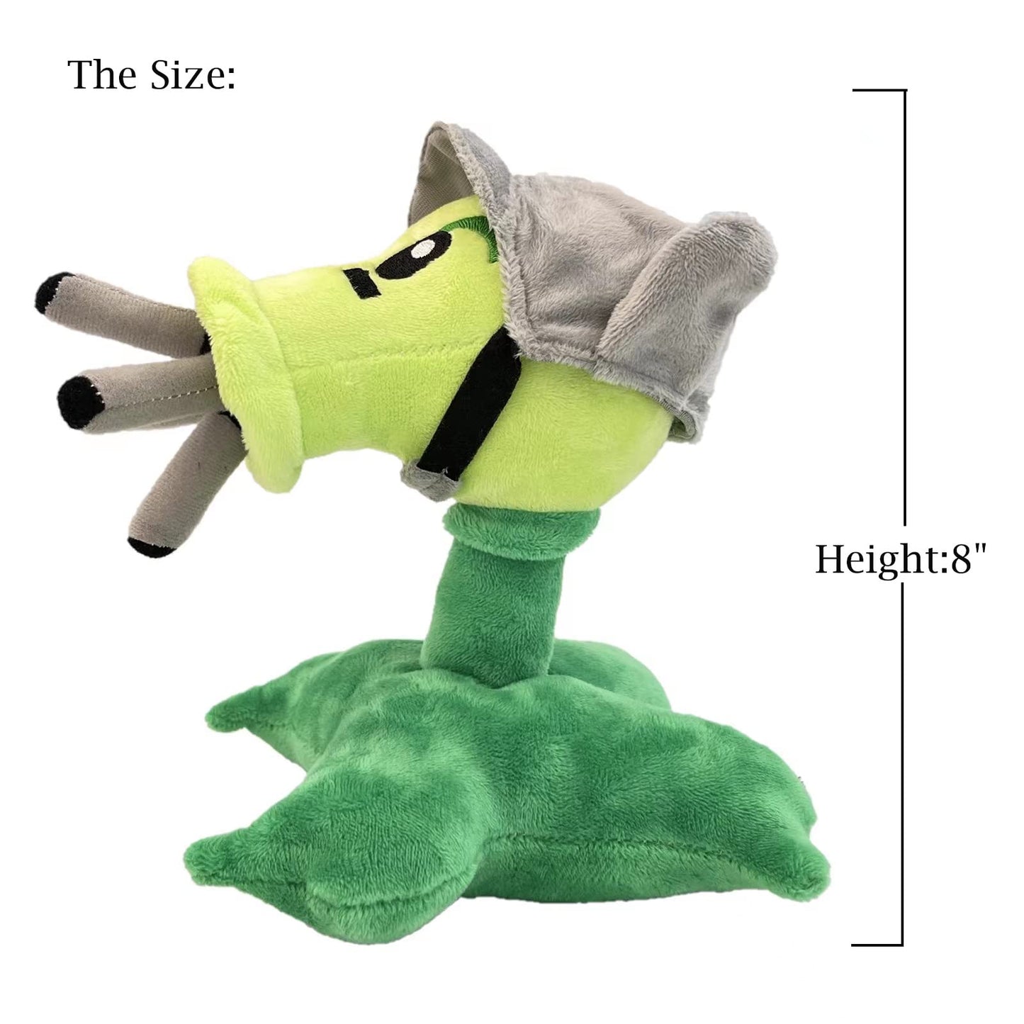 Dyharnsty Plush Gatling Pea Plant Toy - Soft PVZ Shooter Figure, Green, Model DY-035