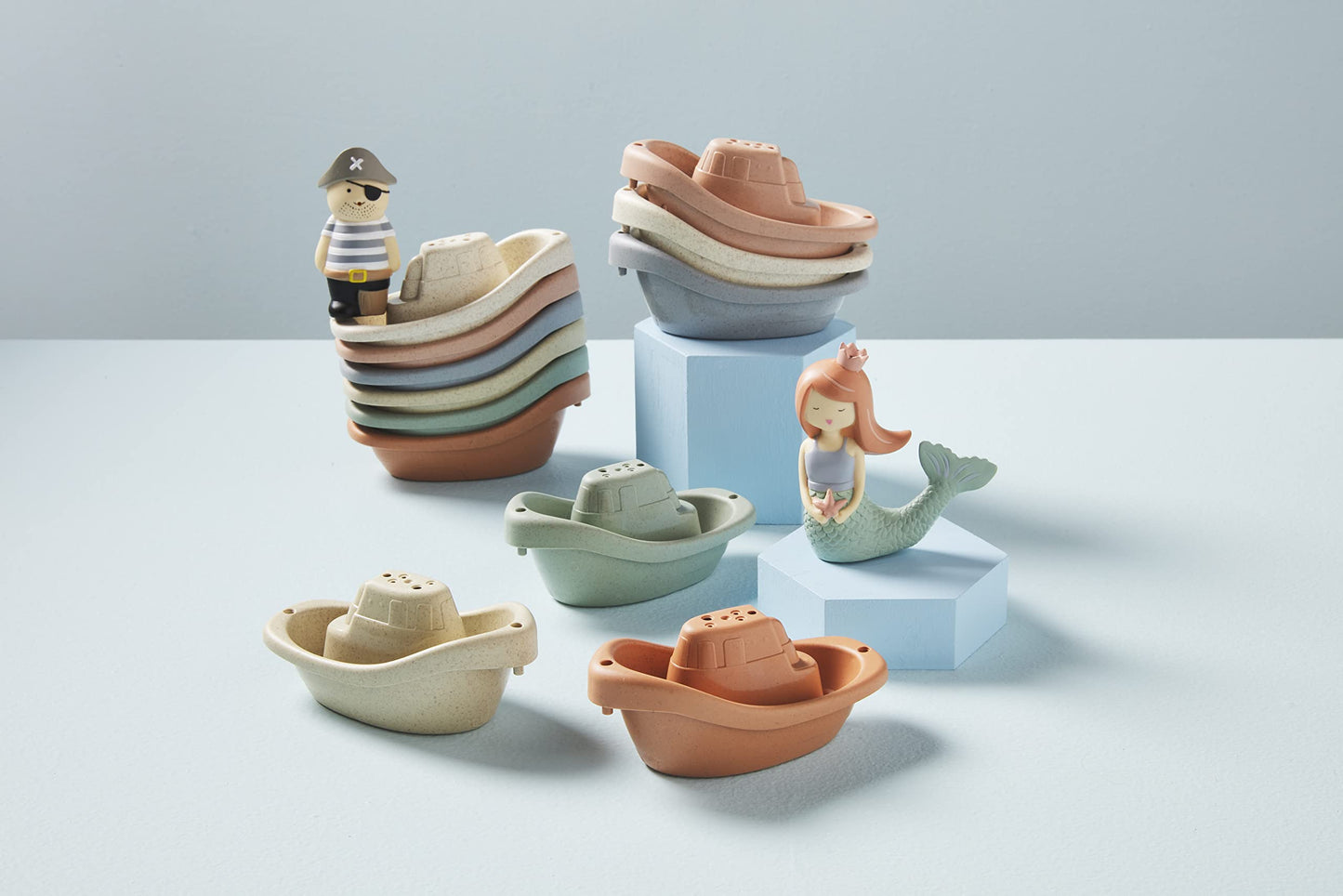 Mud Pie Children'S Stacking Boat Set, Pirate