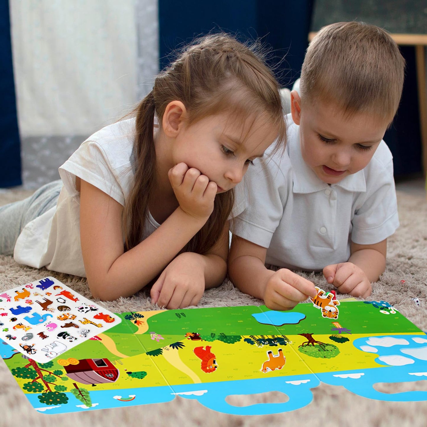 3 Pack Reusable Sticker Books For Toddlers 2-4 Years, Sticker Books For Toddlers 1-3, Halloween Christmas Gifts For Kids Toddler Boys Girls Travel Toys