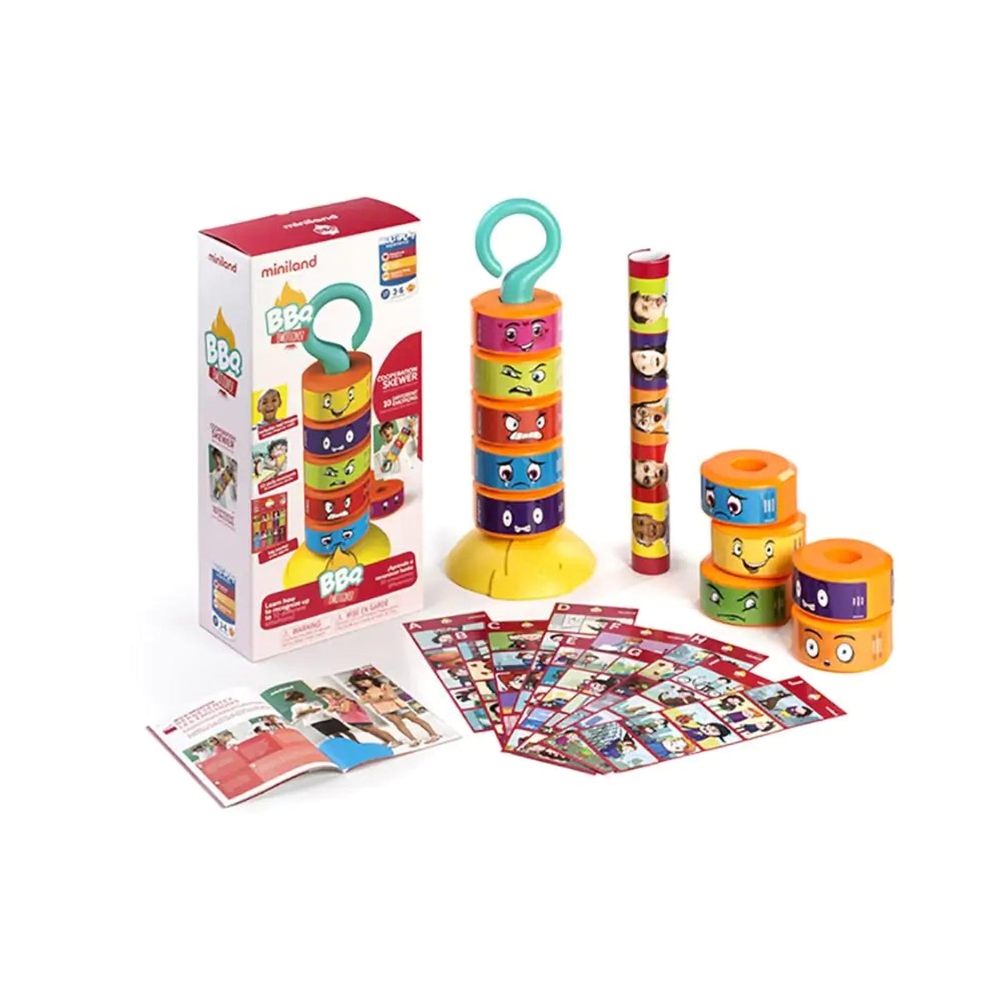Miniland Bbq Emotions! Funny Game For Children From 3 To 6 Years Which Helps To Recognize Expressions. Multicolor Game Up To 2 To 6 Players Made In Spain