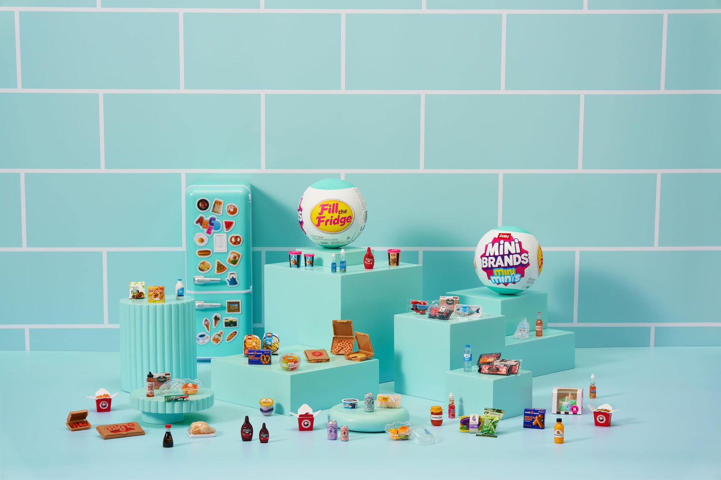Mini Brands Fill The Fridge Playset w/UV Light by ZURU  Collectibles  DIY  Resin Play  limited availability Recipe  NOT Edible  8+