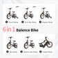 Eoowoy Balance Bike With Push Handle For Kids 18-60 Months, 6 In 1 Foldable Push Bike With Training Wheels & Pedals, Balance Bic