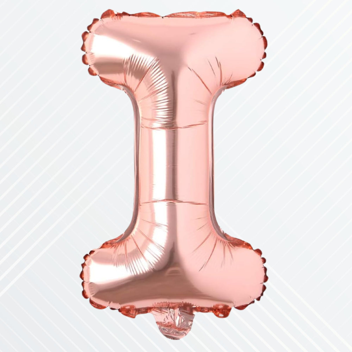 Flyloons Rose Gold Alphabet Letter Foil Balloons for Name I Birthday Decoration Items, Anniversary, Baby Shower, Bachelorette, W
