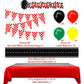 Race Car Party Supplies - 12 Traffic Cones With Holes on Top, 24 Checkered Flags, Checkered Race Car Party Tablecloth, Wheel Tir