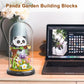 QARULUS Panda Flower Building Set for mature-themed Plant Friend Set Bonsai Tree Party Favors for Kids Animal Building Blocks Valentines New Year Easter Birthday Gift for Boys Girls Age 6-12+(Panda Flowers)