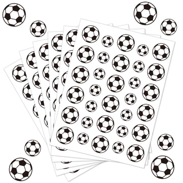 JUMELON 512 Pcs Sports Stickers for Kids - Water-Repellent, Self-Adhesive Soccer Ball Stickers for Water Bottles, Scrapbooks, Sp