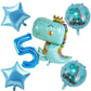 Fi  Flick In 6 Pcs Dinosaur Theme Birthday Decorations 5Th Year Jungle Theme Decoration Cute Baby Dino Foil Balloon Theme For K