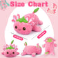 Hkojewp Axolotl Plush - Soft 8-Inch Strawberry Stuffed Animal, Kawaii Design, Great Gift for Kids, Cotton Material