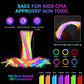 Shqdd136Pcs Glow In The Dark Party Supplies,Halloween Party Supplies, 12Pcs Foam Glow Sticks, 12Pcs Led Glasses, 12Pcs Bunny Ear