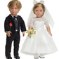 sweet dolly Doll Clothes Accesories First Communion Wedding Dress and Suit Set for American 18 inch Doll Boy and Girl