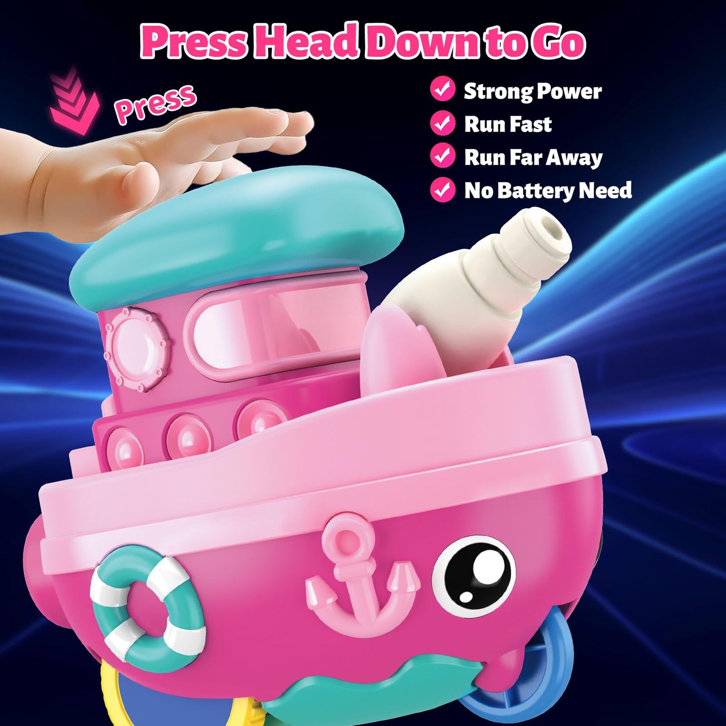 Toddler Girl Toys 1-2 Press to Go Car Toys for 1 Year Old Girls Push Go Toy Car for Toddlers 1-3 Learning Baby toy 6-9-12-18 Months Infant Play Vehicle Set Baby Christmas First Birthday Gifts Ages 1-2