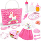 Bnuzeiyi Baby Doll Accessories -Baby Doll Feeding And Caring Set With Diaper Bag Bottles For Girls Toys Gift, Stuff Doll Clothes Fit 14-16 Inch Doll And 18 Inch Doll