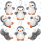 Skylety 8 Pcs Penguin Plush Keychain 4 Inch Stuffed Animal Bulk Small Hanging Stuffed Penguin Doll Mini Soft Companions Gift Present Party Favors For Kid Birthday Decoration(Grey)