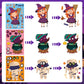 DECYOOL 36 Pack Halloween Stickers, Halloween Make a Face Stickers Vampires Witches Ghost Make Your Own Stickers for Halloween C