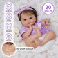 SCOM Realistic Reborn Baby Dolls with Baby Accessories - 20 inch Lifelike Baby Doll Girl  Soft Vinyl Body & Handmade Silicone Limbs  Toddler for Age 3+ Interactive Toy Birthday Gift