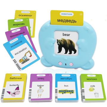 MAYAPHILOS Russian and English Bilingual Talking Flash Cards with 224 Sight Words Fun Russian Language Learning Toys for Kids, A
