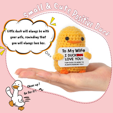 Mbl Wife Birthday Valentines Gifts - I Duck Love You, Funny Handmade Crochet Duck For Wife Birthday Christmas Valentine'S For Wi