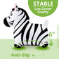 iPlay, iLearn Bouncy Pals Inflatable Zebra Hopper - Plush Ride-On Toy for Kids 18 Months to 5 Years - Large, White