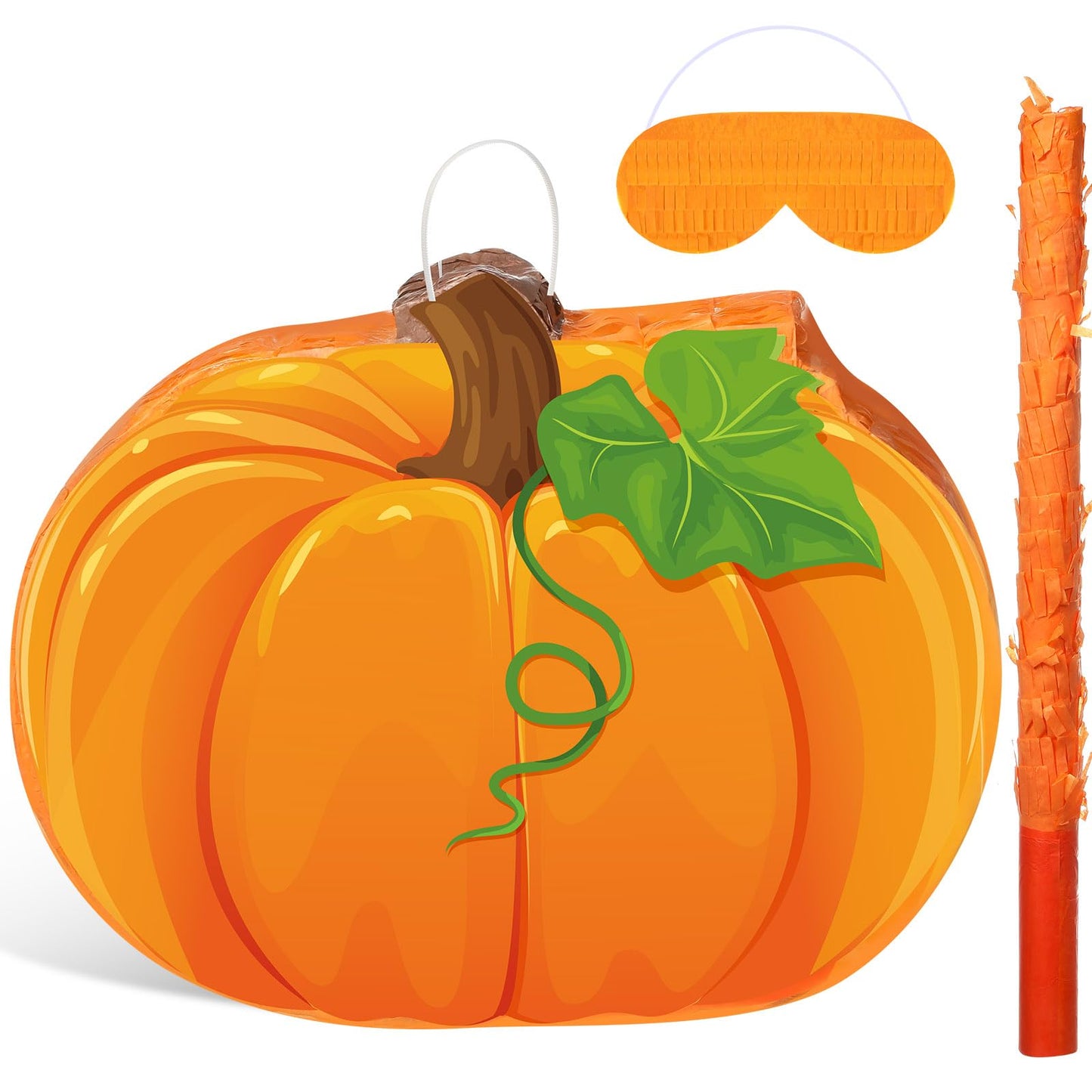 Harrycle Fall Piata Thanksgiving Party Piata with Blindfold Bat and Confetti Pumpkin Maple Leaf Turkey Piata for Thanksgiving Au