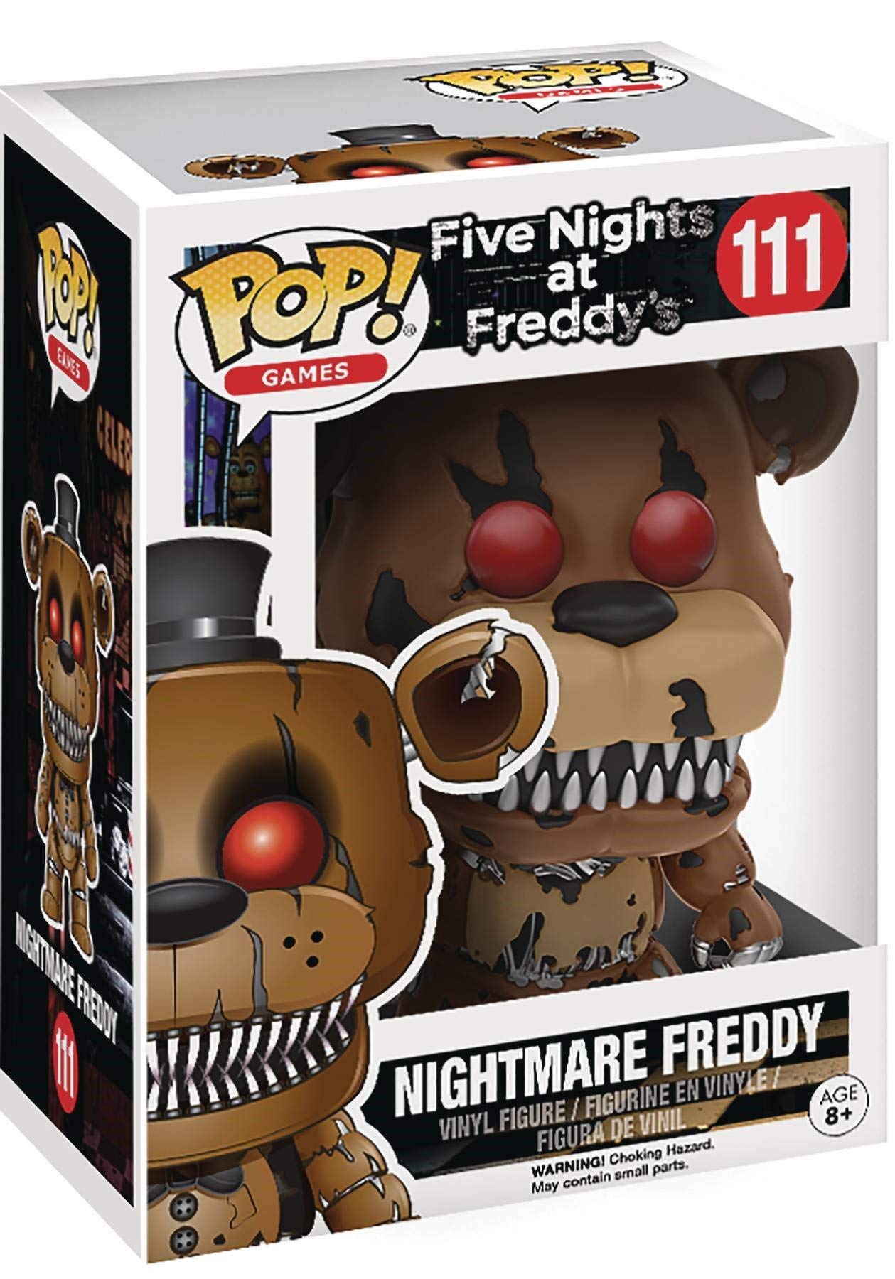 Pop Five Nights At Freddy - Nightmare Freddy Funko Pop! Vinyl Figure (Bundled With Compatible Pop Box Protector Case) Multicolor 3.75 Inches