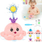 4 Modes Octopus Bath Toys, Rechargeable Baby Bath Toys, Light Up Bath Toys Sprinkler Bathtub Toys For Toddlers Infant Kids, Auto