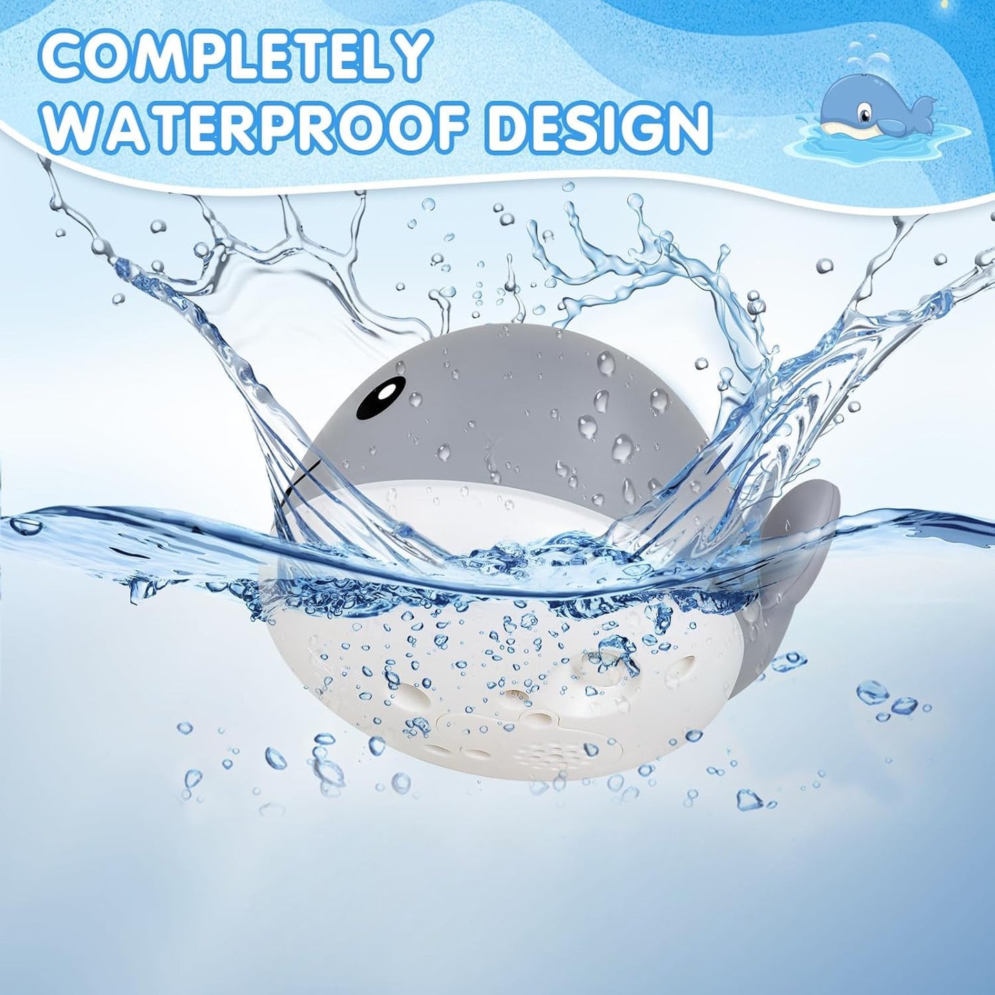 ?2025 Upgraded?Gigilli Baby Whale Bath Toy - Easy Charging Bath Toys For Kids Ages 1-3 Light Up Bath Fountain Toy 6-12-18 Months Toddlers Bathtub Toy Sprinkler Baby Easter Gifts Easter Basket Stuffers
