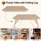1000 Piece Wooden Folding Puzzle Table with Legs, 22'' x 30'' Jigsaw Puzzle Board with 4 Drawers and Protective Cover Portable J