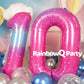 Rainbowq Party 10 Balloon Number 40 Inch For Boy Or Girl Big Starry 0-9 Foil Mylar Large 10 Number Balloons Happy 10Th Birthday